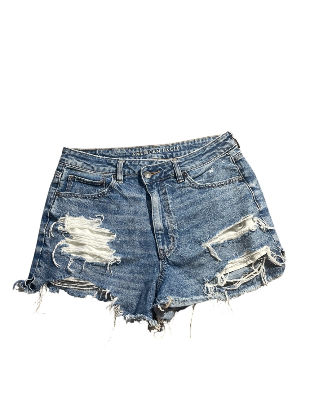 C2- American Eagle Outfitters Distressed Light Blue Denim Cutoff Shorts
